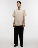 Oversized Short Sleeve Shirt in Khaki