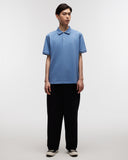 Cotton Pique Polo Tee in Blue