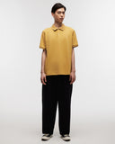 Cotton Pique Polo Tee in Mustard