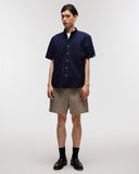 Button Down Short Sleeve Shirt in Navy