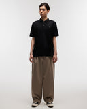 Pima Cotton Polo Tee in Black