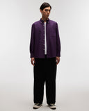 Button Down Long Sleeve Shirt in Royal Purple