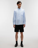 Button Down Long Sleeve Shirt in Light Blue