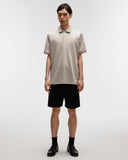 Pima Cotton Polo Tee in Oatmeal