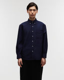 Button Down Long Sleeve Shirt in Navy