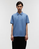 Cotton Pique Polo Tee in Blue