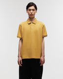 Cotton Pique Polo Tee in Mustard