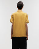 Cotton Pique Polo Tee in Mustard