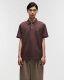 Cotton Pique Polo Tee in Brown