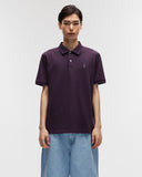 Cotton Pique Polo Tee in Burgundy