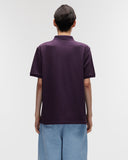 Cotton Pique Polo Tee in Burgundy