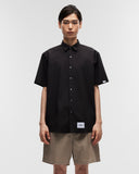 Oversized Short Sleeve Shirt in Black