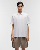 Cotton Pique Polo Tee in White