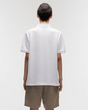 Cotton Pique Polo Tee in White