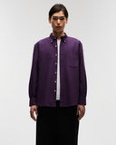 Button Down Long Sleeve Shirt in Royal Purple