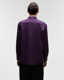 Button Down Long Sleeve Shirt in Royal Purple