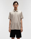 Pima Cotton Polo Tee in Oatmeal