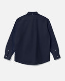 Button Down Long Sleeve Shirt in Navy