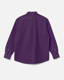 Button Down Long Sleeve Shirt in Royal Purple