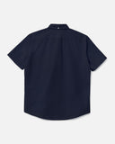Button Down Short Sleeve Shirt in Navy