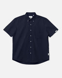 Button Down Short Sleeve Shirt in Navy
