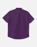 Button Down Short Sleeve Shirt in Royal Purple