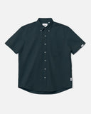 Button Down Short Sleeve Shirt in Forest Green
