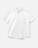 Button Down Short Sleeve Shirt in White
