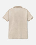 Pima Cotton Polo Tee in Oatmeal