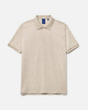 Pima Cotton Polo Tee in Oatmeal