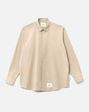 Oversized Long Sleeve Shirt in Khaki