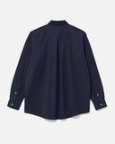 Oversized Long Sleeve Shirt in Navy