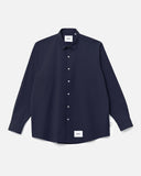 Oversized Long Sleeve Shirt in Navy