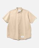 Oversized Short Sleeve Shirt in Khaki