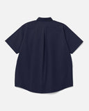 Oversized Short Sleeve Shirt in Navy