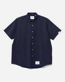 Oversized Short Sleeve Shirt in Navy